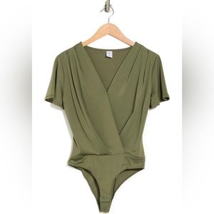 Melrose and market, Cypress Green, Wrap Front Body Suit